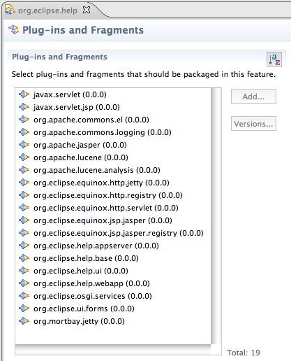 List of Plug-ins for Eclipse 3.3 Help System